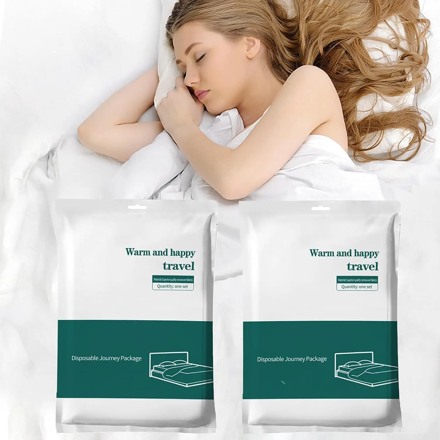Disposable Bed Sheets for Travel 2 Pack Hotel Portable Bedspread Set for Business Trip Bedding KitGift