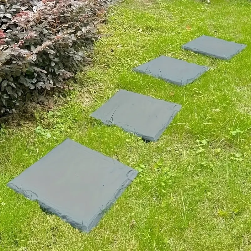 15pcs Durable Waterproof Plastic Pavers, Real Stone Look Artificial Garden Tiles, Easy Install Outdoor Pathway and Landscape Decor