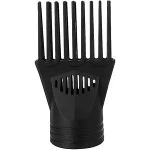 Black Hair Dryer Comb Attachment for Straightening and Detangling, Nozzle Plastic Hairdressing Salon Blow Comb Dryer,Curly,Natural Styling Tools