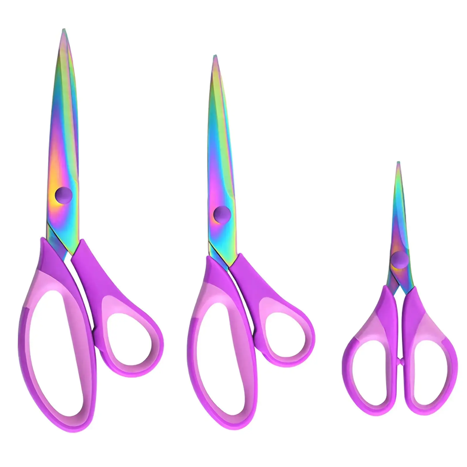 3-Pack Scissors with Ultra Sharp Blades, Comfort Grip Handles, Ideal for Office Cutting Supply, Home, School, Sewing, and Crafts, Craft Cutting Tool, Multifunctional Stationery