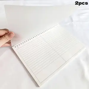 2 Pack B5 Lined Spiral Notebook, Soft PVC Cover, Horizontal Column Layout Design, Waterproof Durable Journal, Ideal For Study Notes, Math Notebook, Office Records, DIY Diary & Mind Mapping, Multi-Purpose School & Office Stationery, Travel Notebook