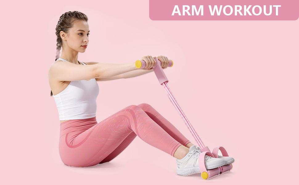 Multifunction Tension Rope, 6-Tube Elastic Yoga Pedal Puller Resistance Band, Elastic Pull Rope Fitness, Full-Body Workout at Home Gym, Exercise Sit-up, Yoga, Abdominal Training