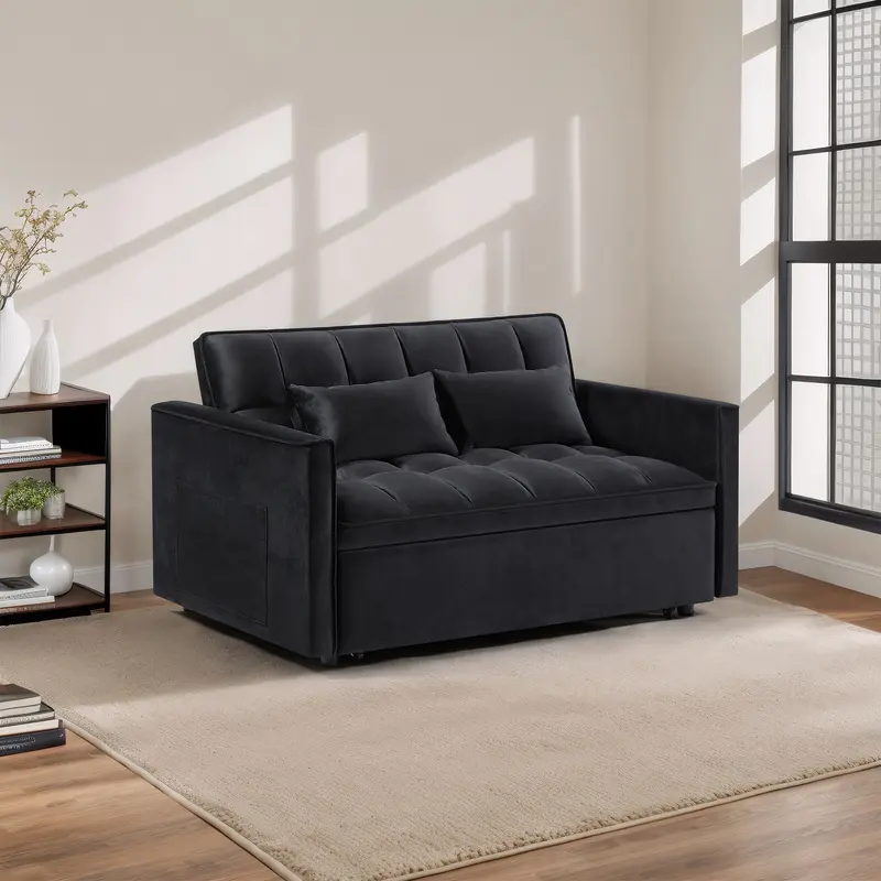 ERYE 3-in-1 Convertible Loveseat Sofa Bed - Recliner & Pull-Out Sleeper For Small Spaces - View #3