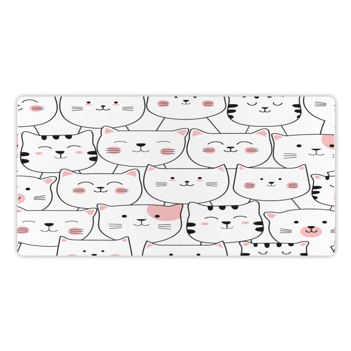 Cat Pattern Mouse Pad, 1 Count Rectangle Gaming Mouse Pad, Anti-slip Rubber Base Mouse Mat for Work, Gaming, Office Desk Mat Cat Pattern Mouse Pad, 1 Count Rectangle Gaming Mouse Pad, Anti-slip Rubber Base Mouse Mat for Work, Gaming, Office Desk Mat