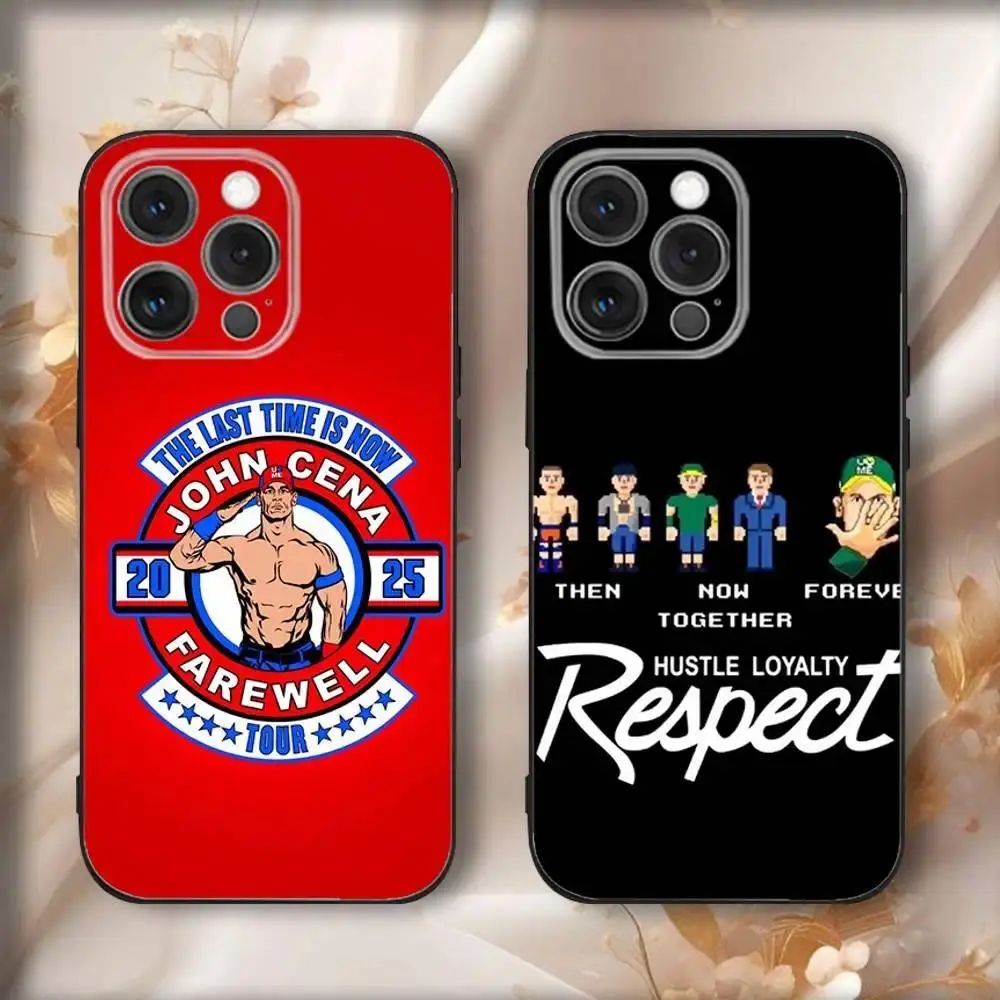 John Cena WWE Wrestler Soft Phone Case For iPhone 11-17 Pro Max/Plus & Samsung Galaxy S23-S25 Black Protective Cover Gift