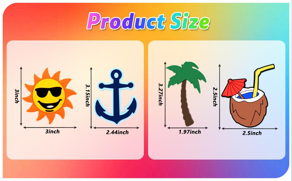 4Pcs Beach Bag Accessories PVC Rubber Totes Inserts Charms for Bogg Bag