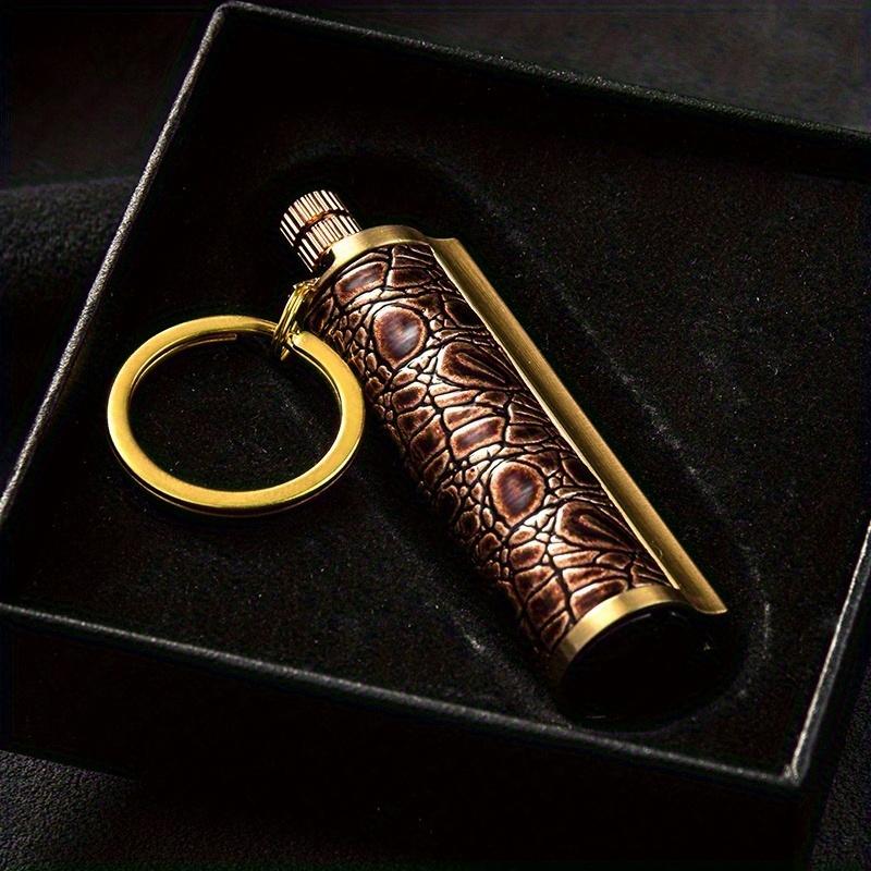 Match Lighter, Creative Keychain Lighter, Retro Kerosene Lighter, Portable Outdoor Emergency Ignition Stick, Suitable For Men As Gifts (Need To Purchase Kerosene To Add)