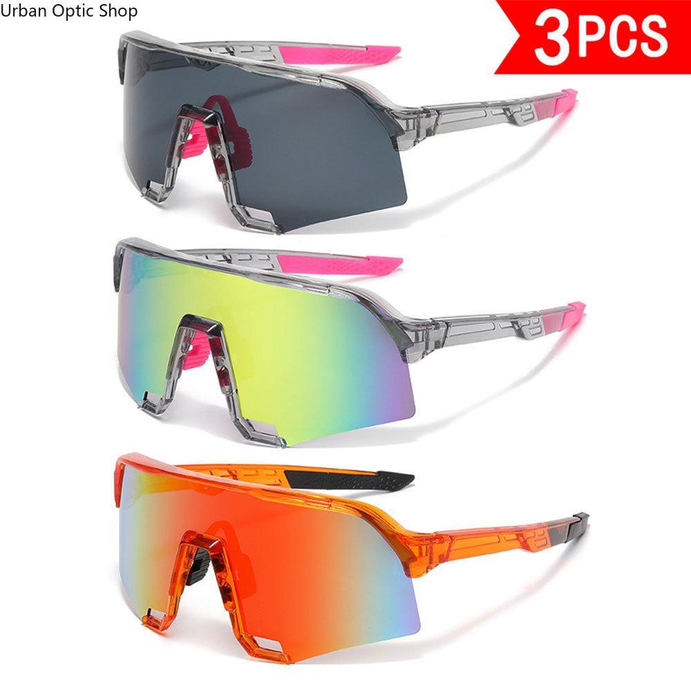 3-Pack Oversized Trendy Sunglasses, UV400 Protection HD Coating Eyewear, Colorful Fashion Sun Glasses, Unisex Shades for Daily Travel, Party & Outdoor Activities