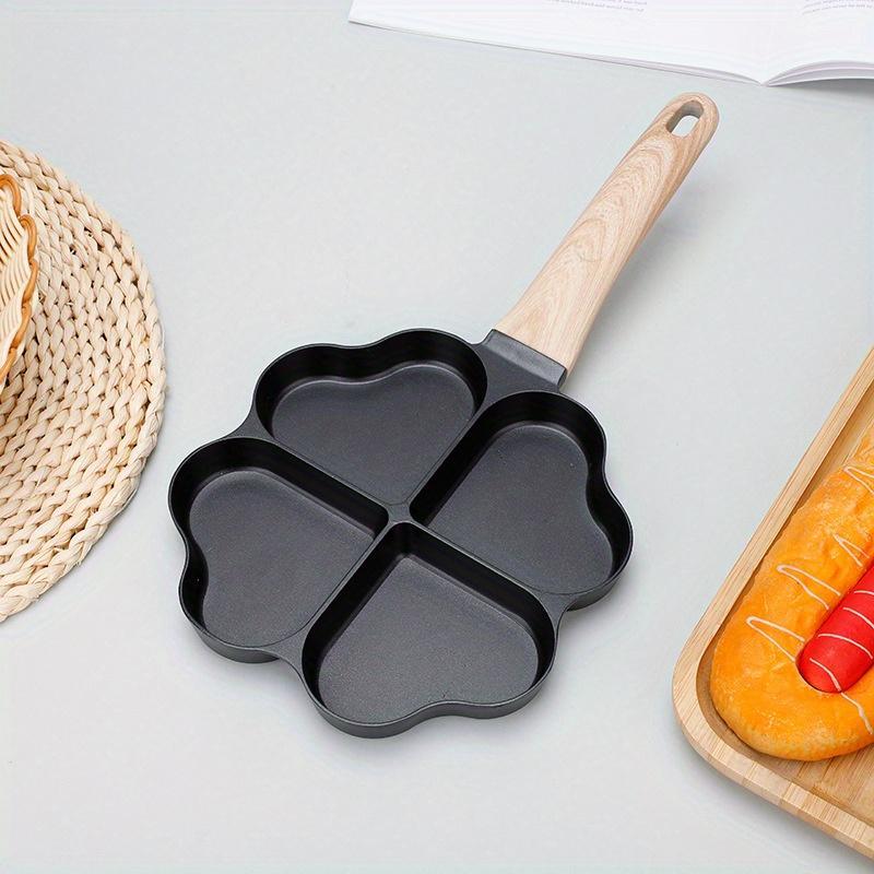 Household Maifanshi Breakfast Pot,  Fried Egg Pan, Non-stick Egg Dumpling Pan, Burger Fried Egg Pan, Love Four-hole Baking Pan.