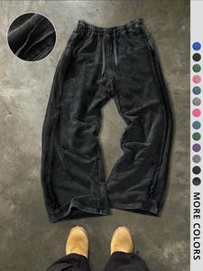 men's streetwear cotton joggers, loose fit elastic waist knit pants, casual all-season woven fabric, daily wear fashion