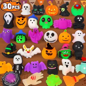30Pcs Halloween Mochi Squishy Toys Halloween Party Favors  Kids Halloweens Toys  Trick or Treat Bulk Non Candy Halloweens Treats Gift Goodie Bags Fillers Party Supplies  Kids Boys Girls