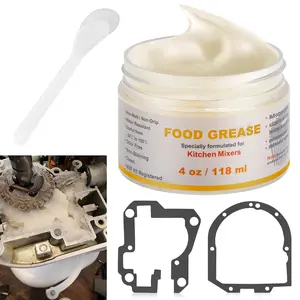 4 Oz Food Grade Grease for Kitchen Aid Stand Mixer, Universally for Kitchen Stand Mixer, Mixer Gear Attachments, Include Gasket 9709511 4162324 with Spatula, NSF-H1 Accredited.