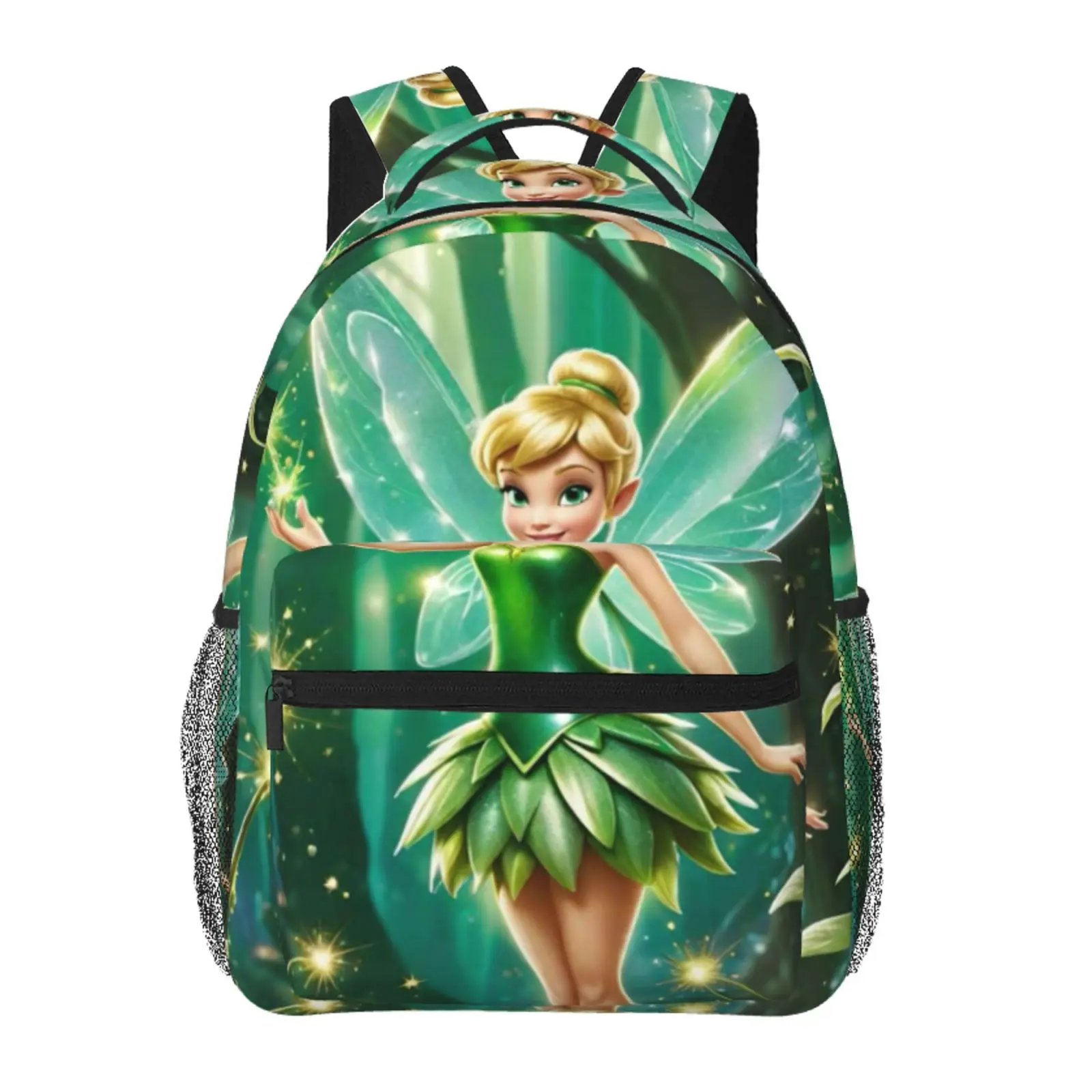 Anime Backpack Tinkerbell1 School bag Cute Girls Boys Teens Backpacks Kawaii Kids Lightweight backpack with adjustable straps Bookbag with for office travel bag