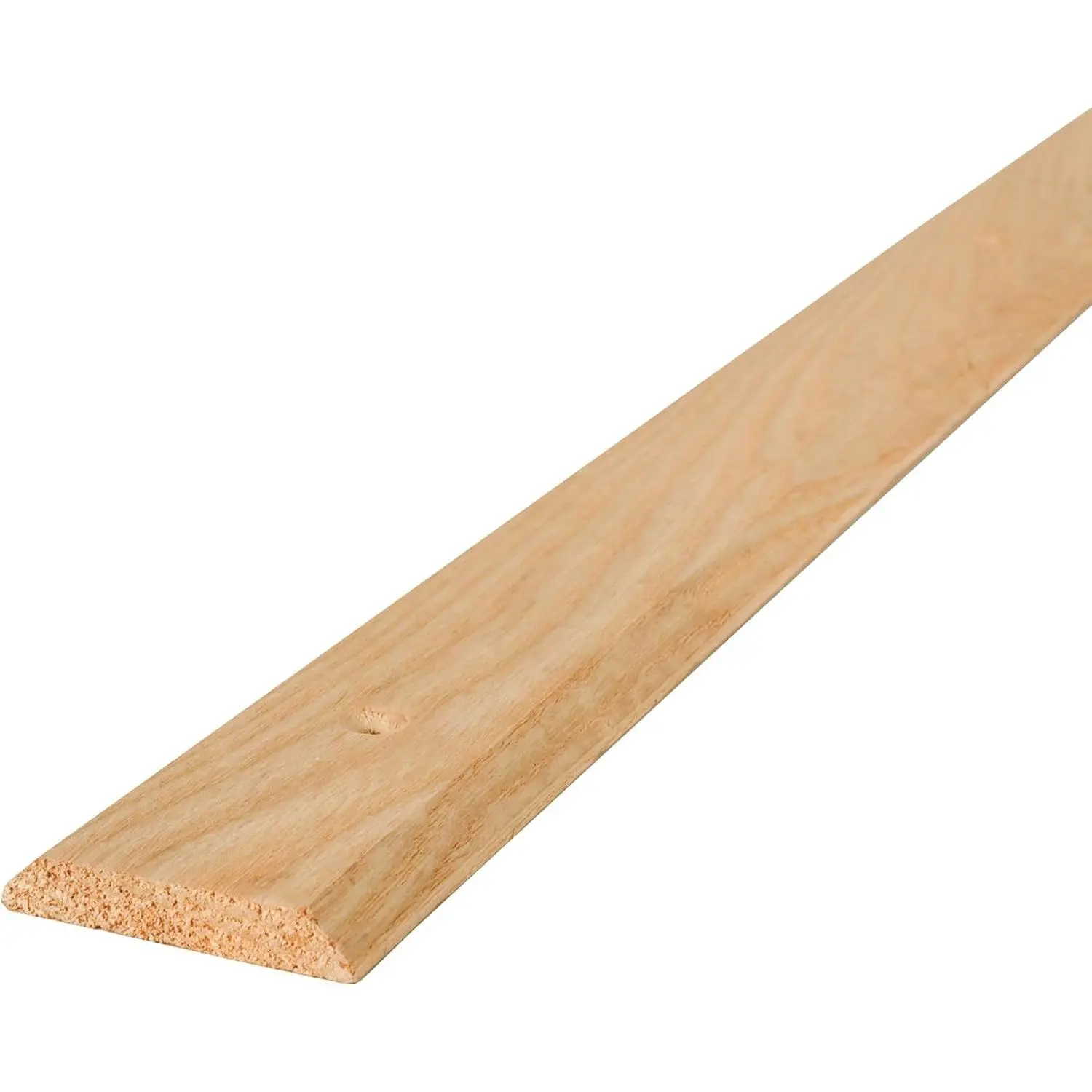 Natural Grain Unfinished Oak Hardwood Flat-Profile Threshold, 36in Interior Doorway Transition, Cut-To-Length Install, Hardware Included, Heavy-Duty Heavy-Traffic Rated
