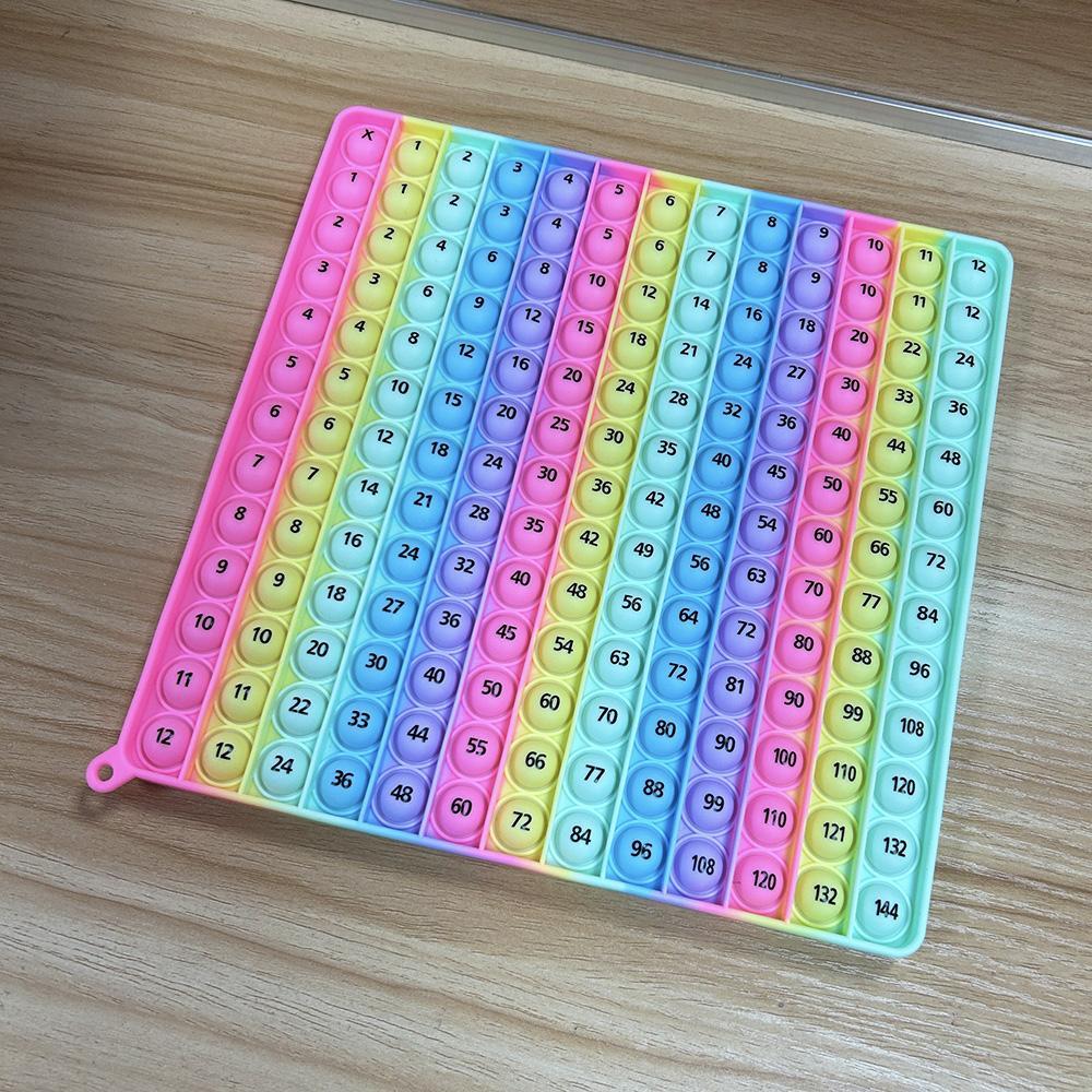 Multiplication Addition Practice Math Pop Fidget Board Game, Push Bubbles Times Table Numbers Fidget Toy, Durable Material #GLOBAL PICKS