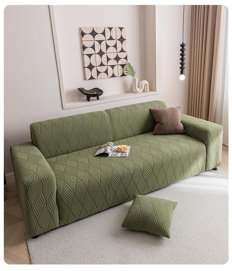 NILUOH 2026 New Style Simple Jacquard Flannel Sofa Cover, All-Season Universal Full-Cover Slipcover with Anti-Slip Function