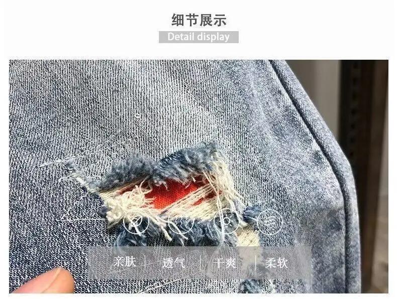 Fashion Men's Casual Jeans vintage Spring and Autumn Slim Ripped Jean Pants with HOLE Design  Men Clothing Luxury Cargo Pants