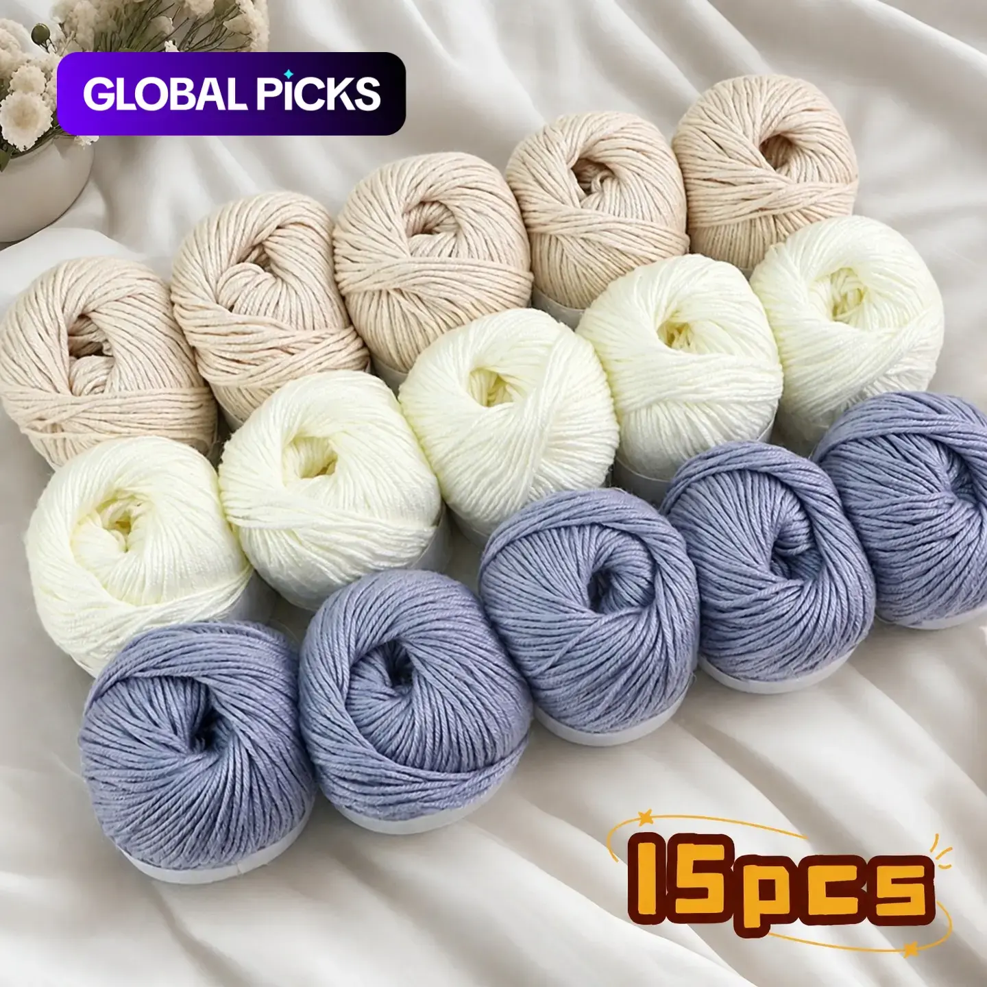 Luxury Silk Blend Set, Soft Wool & Alpaca Knit Crochet, Crocheting Supplies, Ideal for Sweaters, Scarves, Hats, Multiple Colors Available #GLOBAL PICKS
