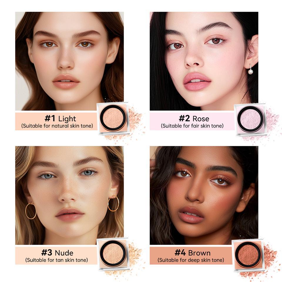 Monochrome Loose Baking&Setting Powder Long Lasting Oil Control Natural Face Matte Waterproof BrighTening Loose Powder Makeup