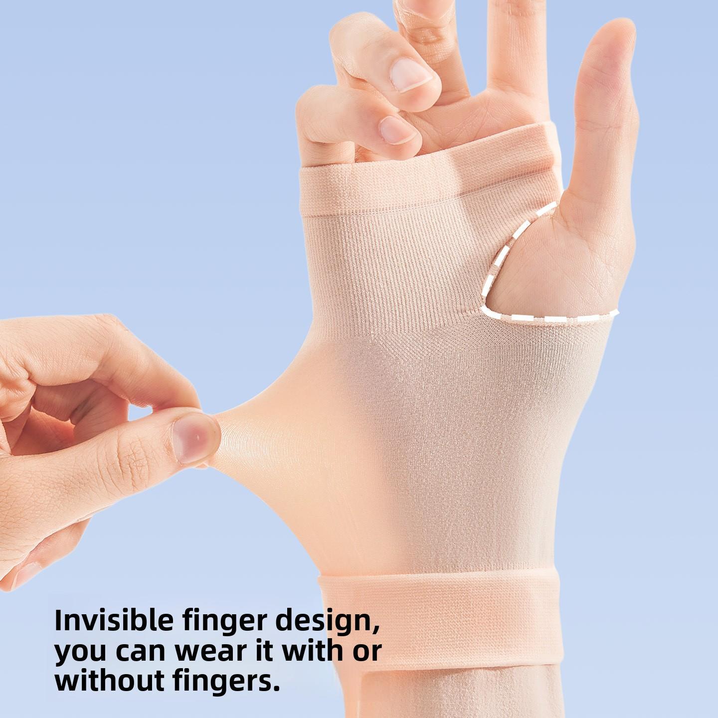 Sun Protection Arm Sleeves for Women Breathable Cooling Ice Silk for Driving Cycling & Outdoor Sports Double Ribbed Cuff Hidden Thumb Hole Quick Dry Fabric UPF50+ UV Protection