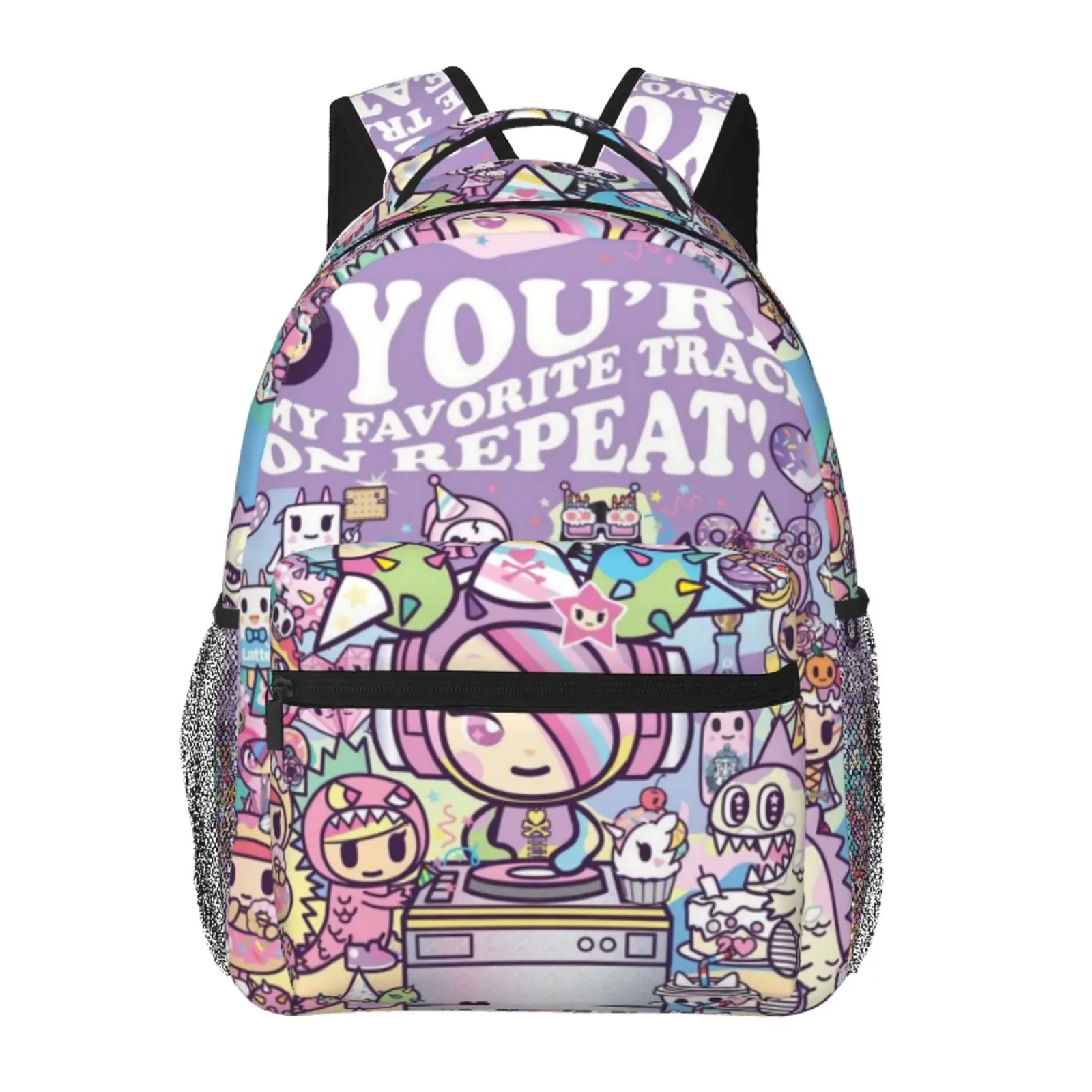 Anime Tokidoki1 Backpack, School bag Cute Girls Boys Teens Backpacks Kawaii Kids Lightweight backpack with adjustable straps Bookbag with for office travel bag