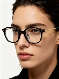 Men's Oval Frame Glasses, Business Office Reading Eyewear, Versatile Decorative Plain Lenses, Perfect for Daily Use