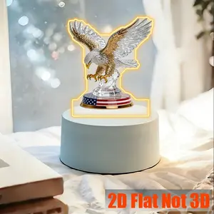 2D Eagle USB Night Light, Elegant Desktop Lamp, Soft Warm Light, Modern Design, Acrylic Material, Ideal for Living Room, Bedroom, Bathroom