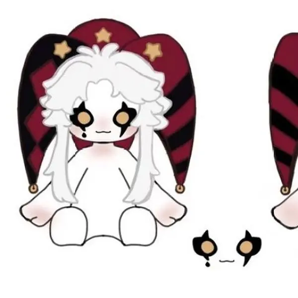 Anime The Freak Circus Pierrot Clothes Dress Up 40CM Plushies Sitting Posture Figures Plush Pillow Sofa Cushion Birthday Gift