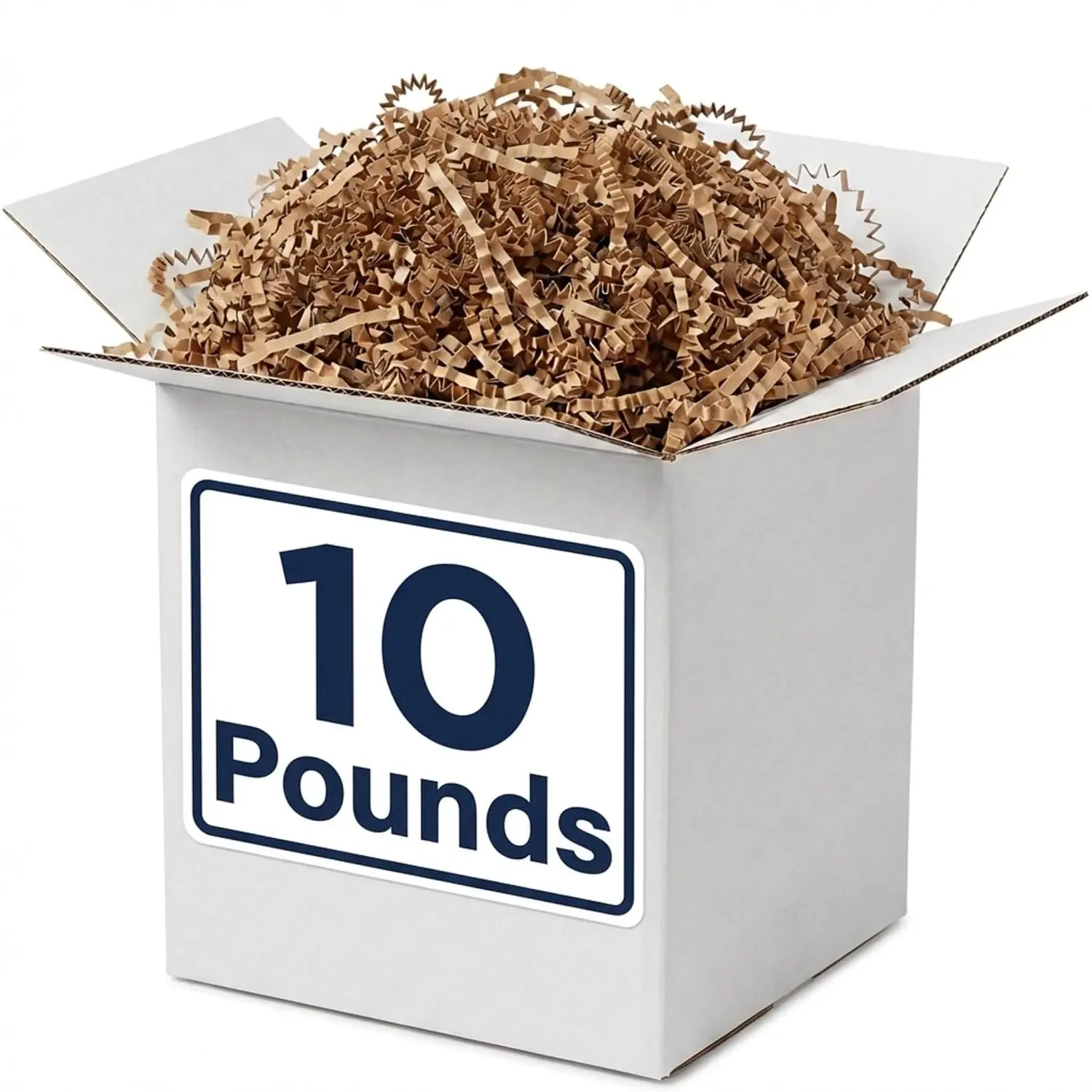 Kraft Crinkle Paper Filler (10lb) - Shredded Paper for Basket Stuffing, Shipping, Packaging, Confetti, Crafts & Holidays - Crinkle Cut