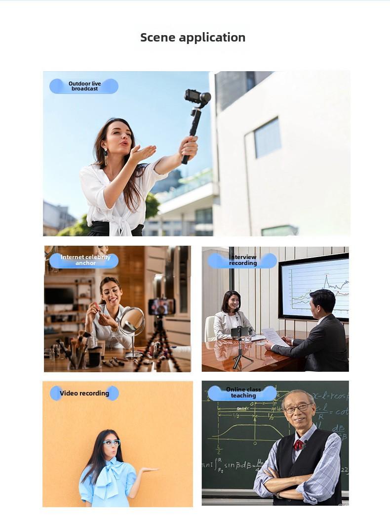 Wireless Lavalier Microphone for Android Phone - Wireless Mic with 2 Microphones for iPhone 15, USB-C Phone, Video Recording, Interview, Vlog, Auto Sync, and Noise Reduction Audio Bluetooth