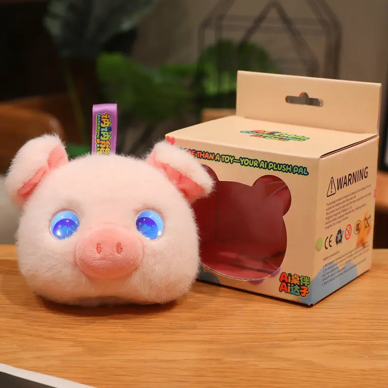 Smart AI Talking Pig Bear Husky Plush Bag Pendant Desktop Companion Creative Gift
