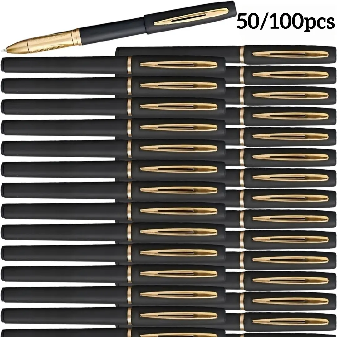 Box Set of 50 Custom Ballpoint Pens, Large Capacity Ink, Ideal for Exams and Office Use, Perfect Gift for Companies