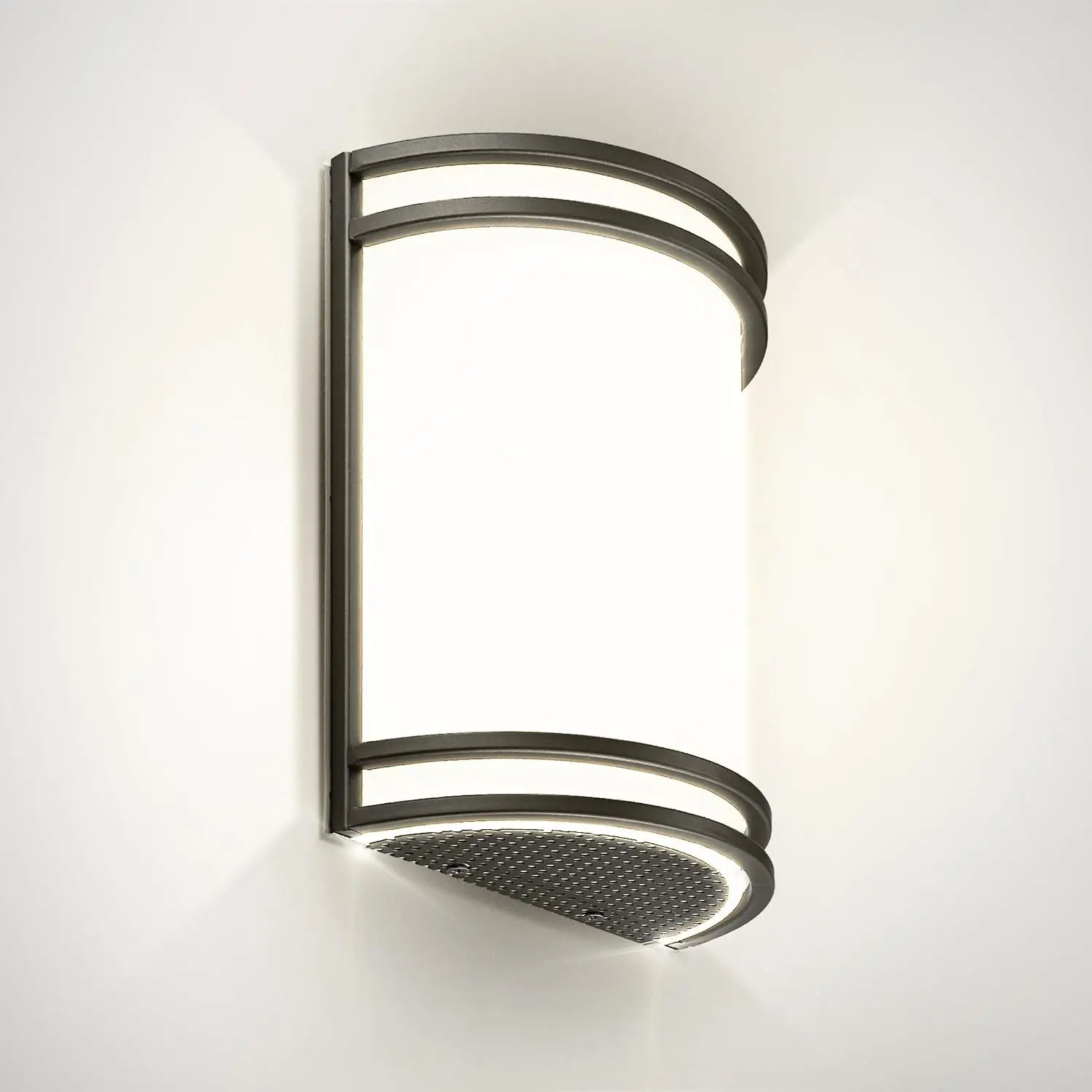 LED Indoor Wall Mount Light Fixture - 10 Inch 15W Modern Interior Matte Black Dimmable Wall Sconce Light - ETL 3000K 4000K 5000K Adjustable - Hallway, Bedroom LED Wall Lights