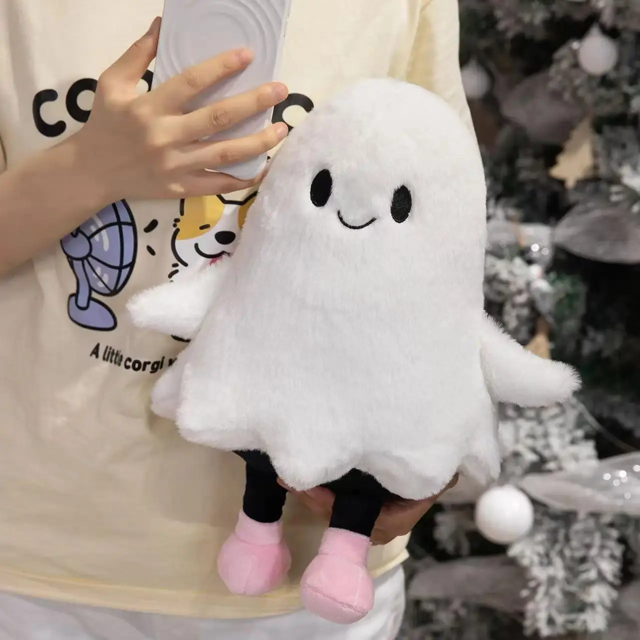 Latest Halloween Ghost Pumpkin Doll Stuffed Plush Toy Handmade Doll Cartoon Anime Cute Birthday Gift for Friends Fun Doll