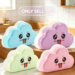 Rainbow Cloud Bath Bomb, Gentle Cleansing and Moisturizing, Perfect for Kids, Teens, Adults, Magical Bath Experience