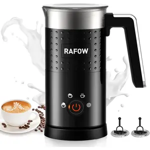 4 in 1 Electric Milk Frother 10oz/350 mL Large Capacity Electric Milk Steamer for Hot and Cold Milk Froth Automatic Milk Frother & Warmer for Latte Cappuccinos Macchiato Hot Chocolate