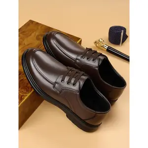 Quiet Luxury Old Money British Classic Oxford Dress Shoes for Men, Split Cowhide Upper Lace-Up Footwear, All-Day Comfort Versatile All-Season Business Casual Formal Footwear, Timeless Minimalist Neutral Tone Daily Office Outfit Shoes for Middle-Aged Gentl