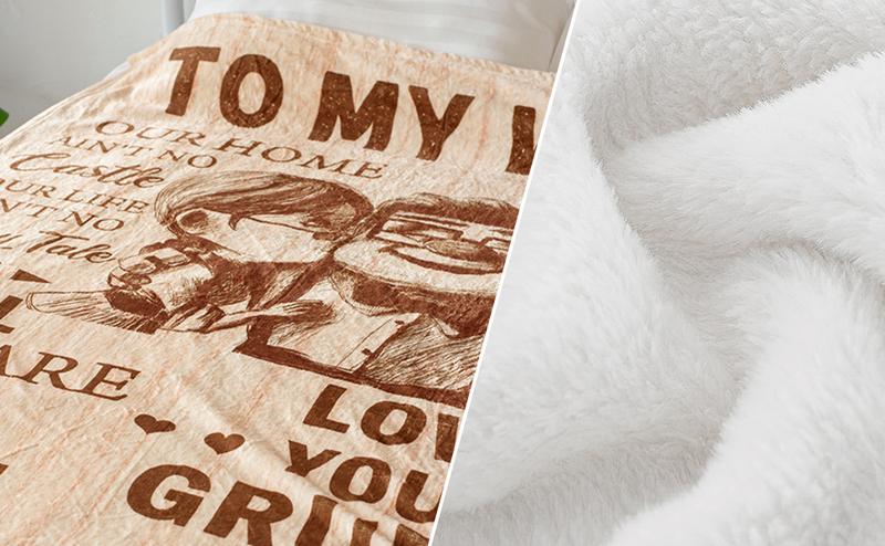 CENSIHER Gift for Wife from Husband to My Wife Blanket Wedding Anniversary Romantic Gifts for Women Birthday Christmas Valentine's Mother's Day Healing Thoughts Blanket Presents for Her