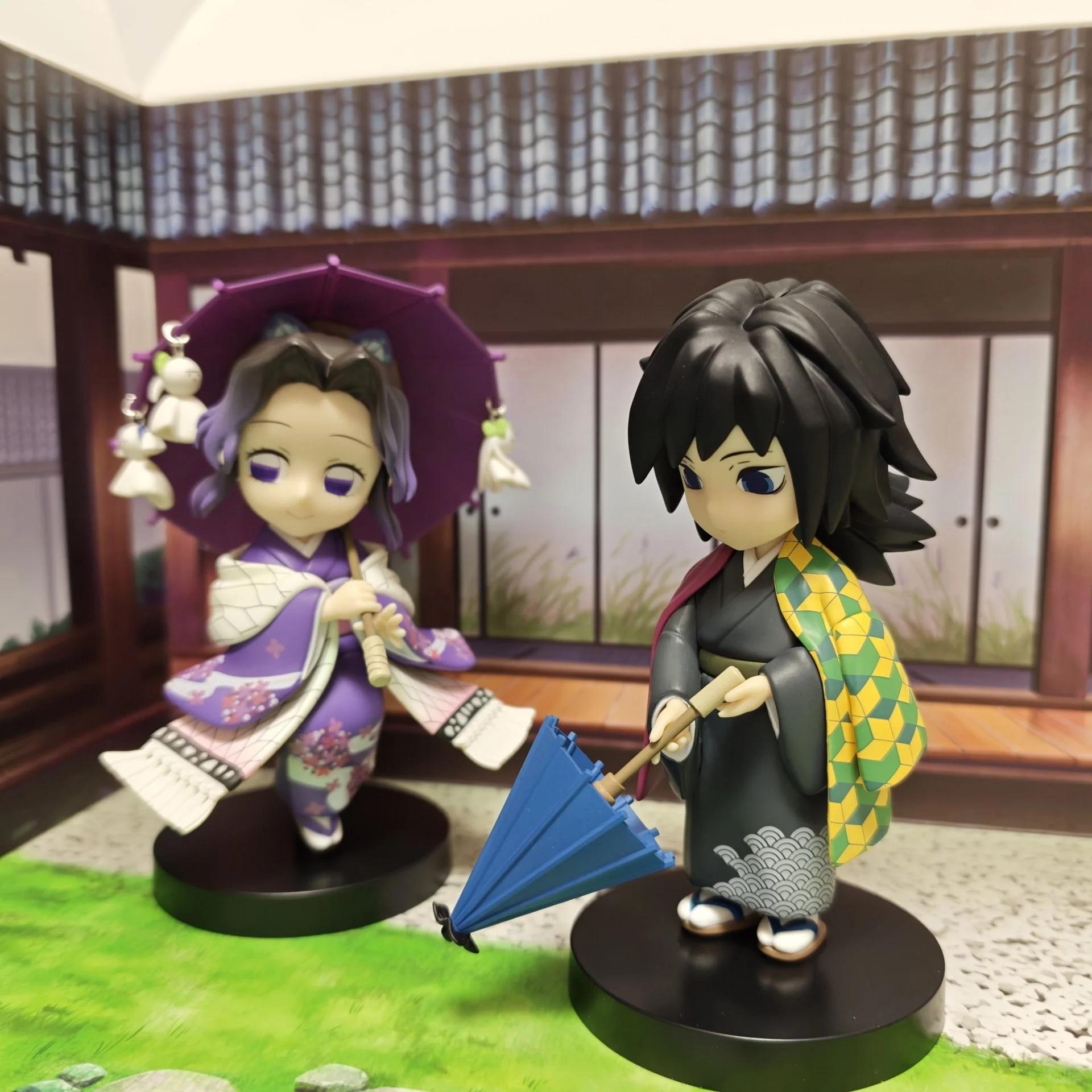 New Anime Figure Demon Slayer Figures Kimetsu No Yaiba Doll Plum Rain Series Blind Box Figurine Warrior Action Figure Model Toys