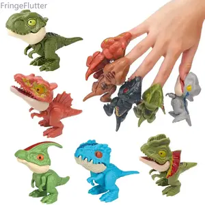 5 Pack Jurassic World Dinosaur Finger Bite Toys For Kids Ages 3+, Movable Mouth Design, Fun Birthday Presents, Easter Egg Fillers & Basket Stuffers