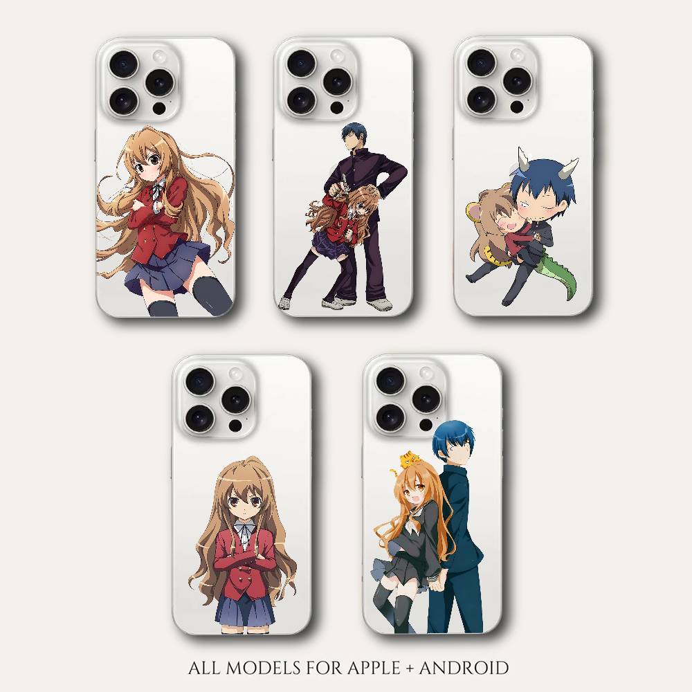 Toradora! Anime Phone Case Transparent For IPhone 17/16/15/11/13/14 Pro Max 7/8 Plus/X/Xr/Xs Max/Se2020/12mini - Clear Cover