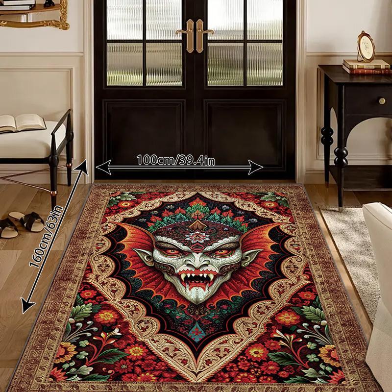 Crow Pattern Floor Mat, Non-slip Soft Floor Carpet, Decorative Area Rug, Decorative Carpet for Home Living Room Bedroom Kitchen