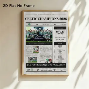 Celtic 'did You See Us Win' Poster, 2D Flat No Frame, Minimalist Sports Wall Art, Football Fan Decor, Perfect for Parties & Gifts