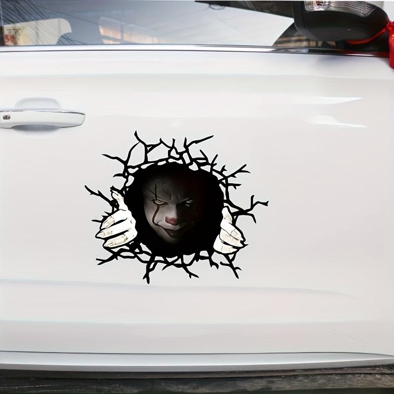Spooky Halloween Clown Peek Car Stickers - Vinyl Material For A Creepy Halloween Vibe(FS)