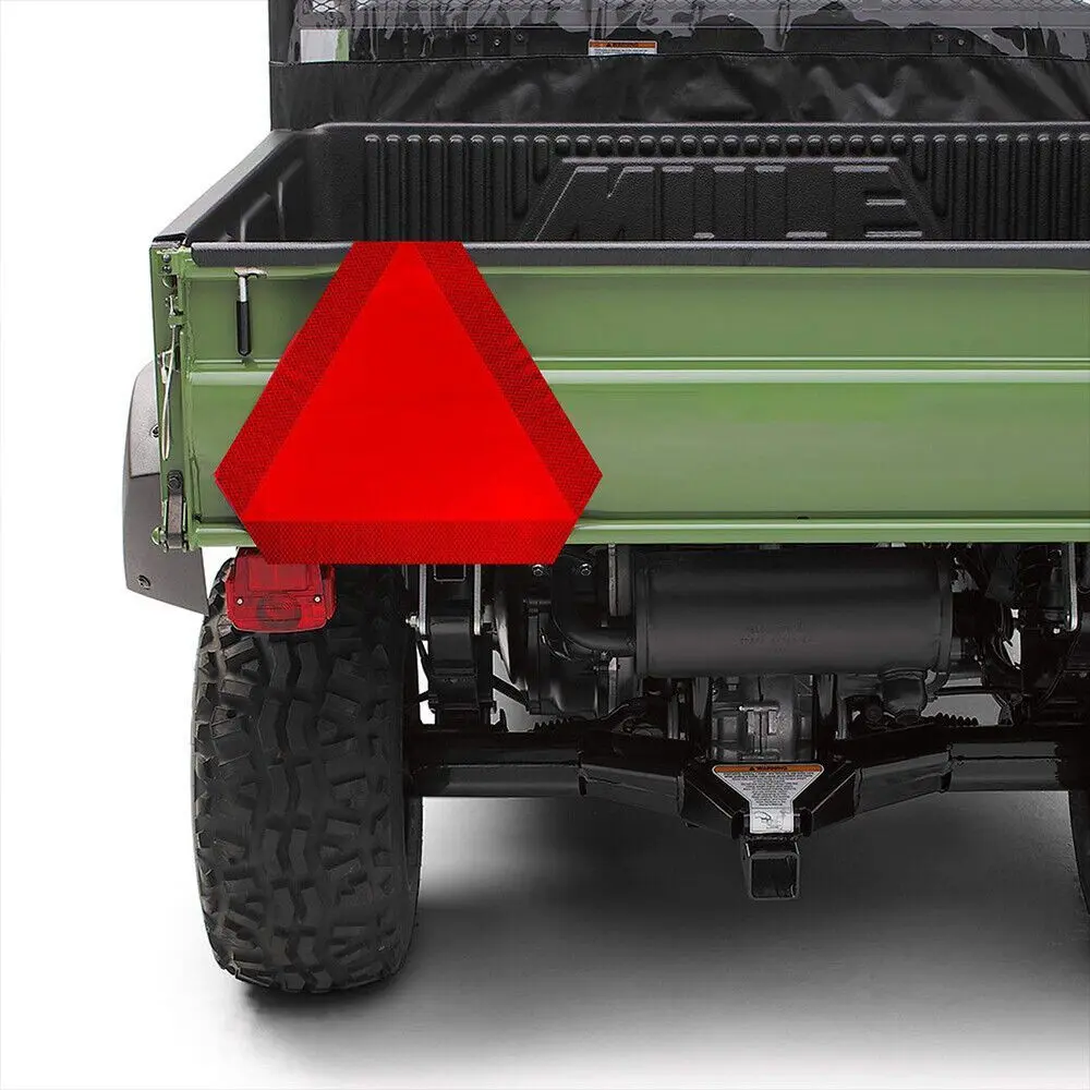 Triangle Slow Moving Vehicle Warning Sign Sticker, Durable Caution Alert Decal Specially Designed for Trucks, High Visibility Reflective Sticker To Remind Surrounding Vehicles, Safe Traffic Marking for Engineering Vehicles and Farm Carts