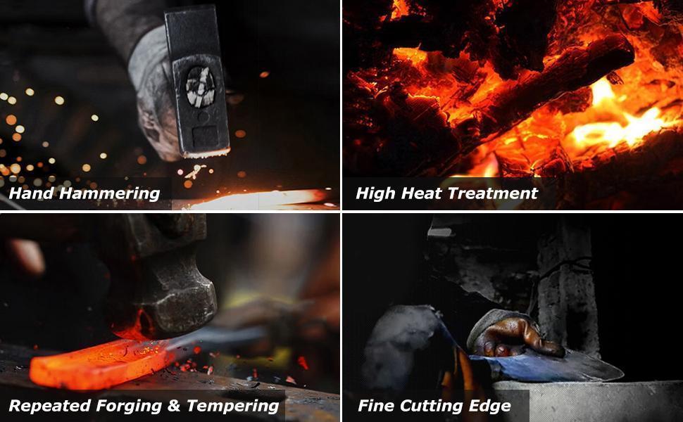 Chef Knife Set, Handmade High Carbon Stainless Steel Knife Set, Japanese Style Chef Knife Set, Professional Kitchen Knife Set, Butcher Boning Meat Cleaver, Best Gift for Mother's Day