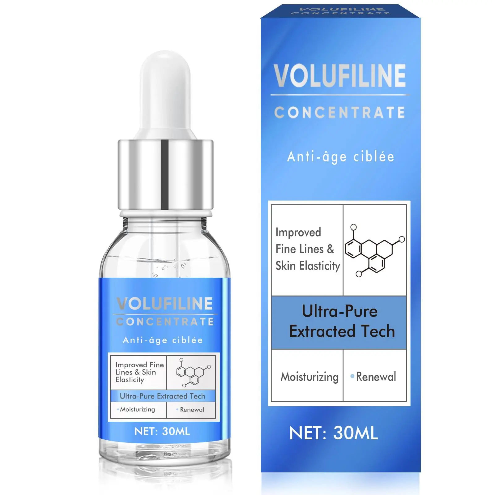 High Purity Volufiline Concentrate Add-In Facial Serum, Skin Smoothing Complex to Improve Fine Line Visibility, Helps Lift Facial Definition & Support Natural Collagen Look, Ideal Skin Care for Mature Skin