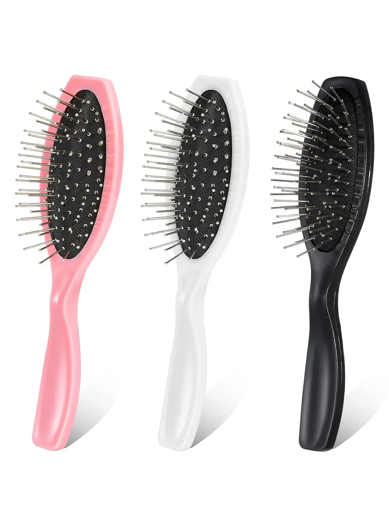 Wig Brush 3 Pcs Wig Brushes for Synthetic Hair Wigs and Human Hair Stainless Steel Wig Wire Detangling Brushes Portable Comb Professional Synthetic Hair Brush Extension Brushes for Women Detangling Feature