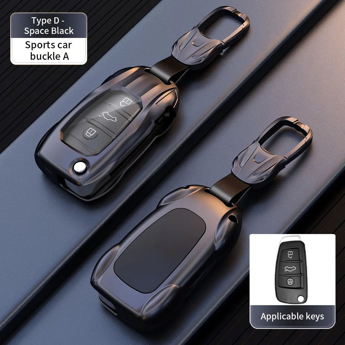 Zinc Alloy Car Key Cover Fob Case Shell Key Chain For Audi A1 A3 A4 8P 8L 8V A5 B6 B7 A6 A7 C5 C6 Q3 Q5 Q7 4F S3 S4 S6 RS3 TT Accessories
