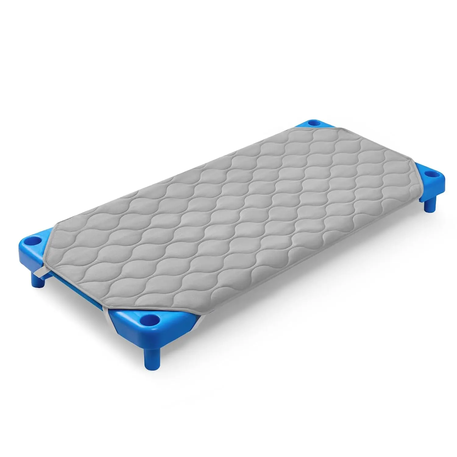 Comfyanno Quilted Daycare Cot Nap Mat Only for Preschool Cots Fits 23 x 40 Inches Washable Soft Padding Travel Rest Mat for Toddlers Kindergarten Classroom Sleeping Pad,Cooling,tri-fold